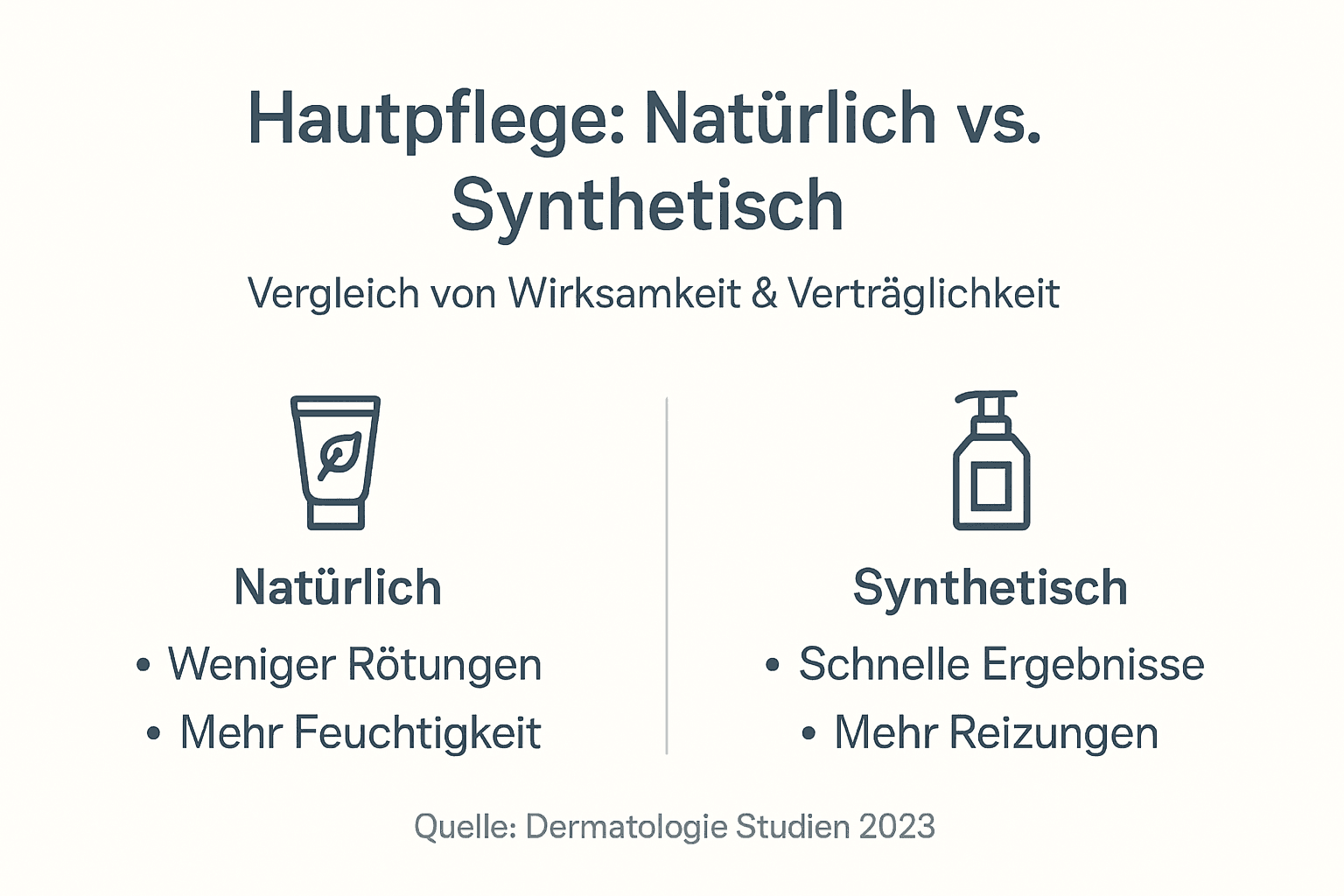 Infografik: Natürliche oder synthetische Hautpflege – was passt besser zu dir?
