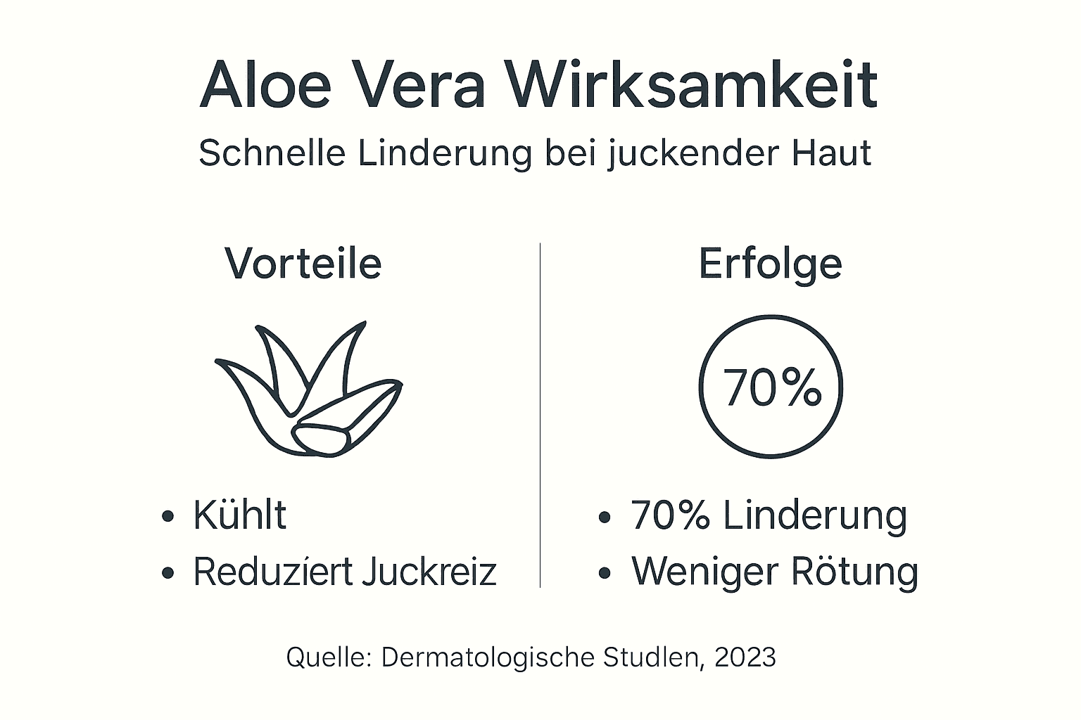 Infografik: Wie Aloe Vera bei Hautausschlägen helfen kann