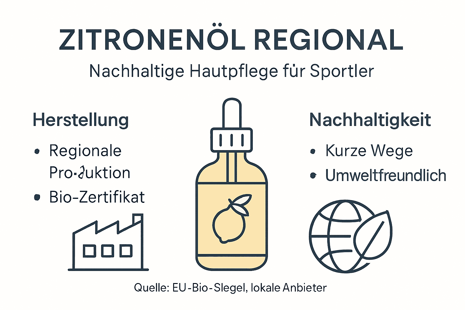 Nachhaltigkeit im Fokus: Regionale Herstellung von Zitronenöl – Eine Infografik