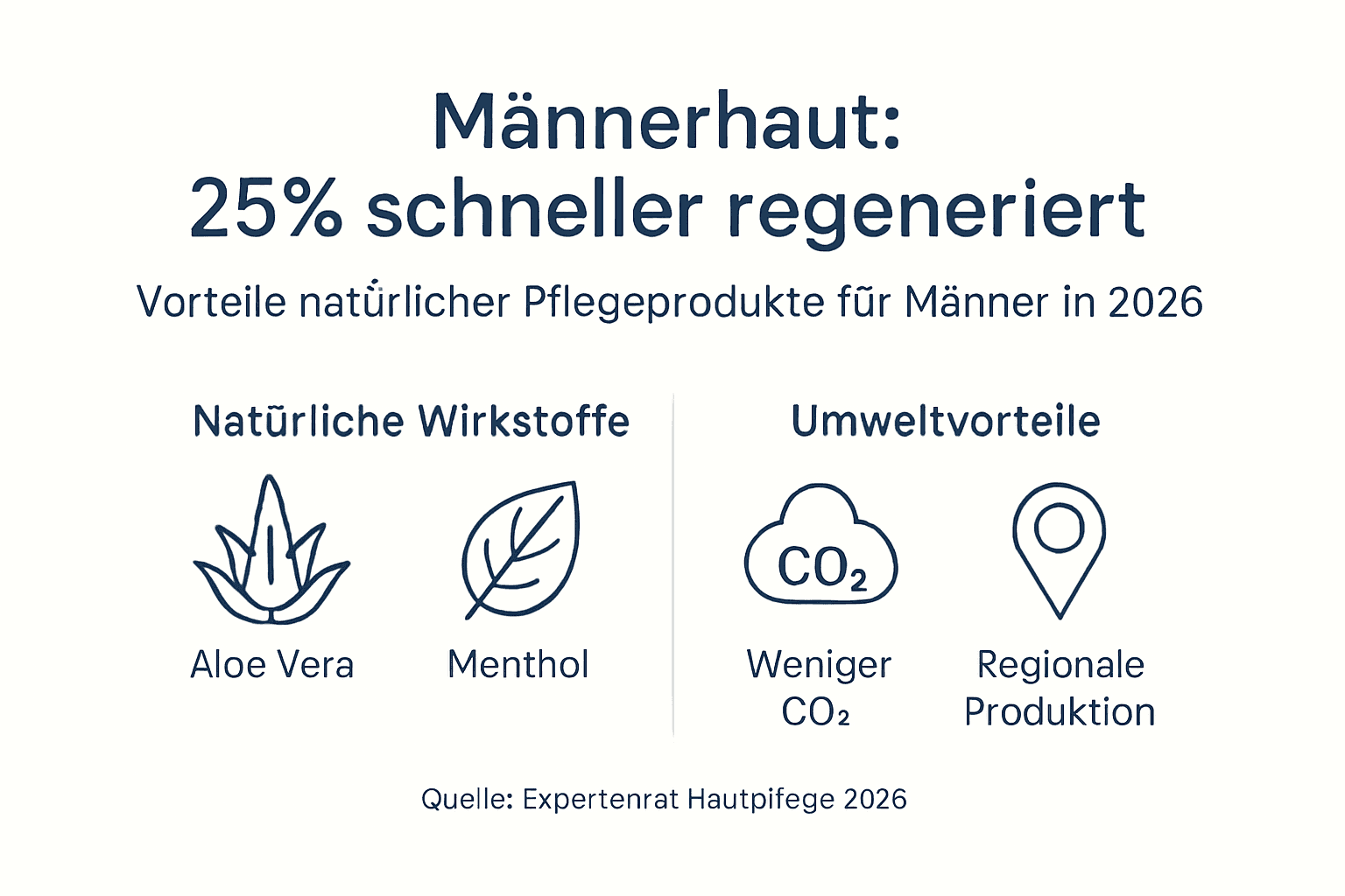 Infografik: Die Vorteile einer nachhaltigen Hautpflege für Männer
