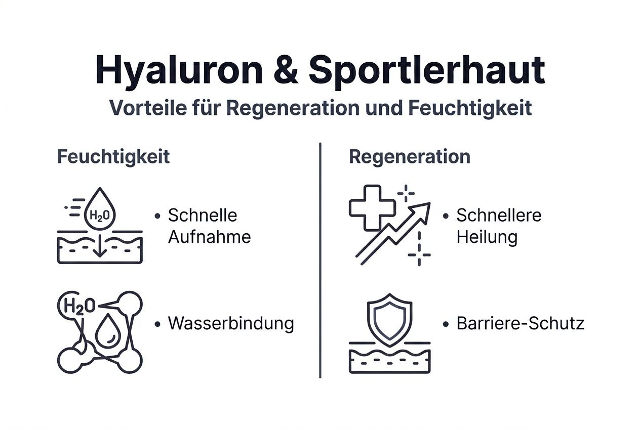 Infografik: Die Vorteile von Hyaluron für die Haut von Sportlern