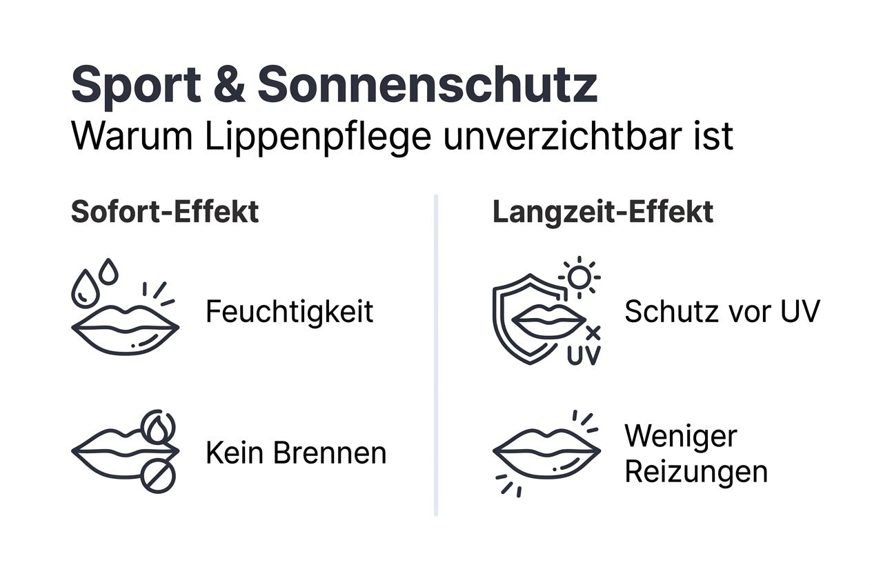 Infografik: Warum Lippenpflege beim Sport unverzichtbar ist