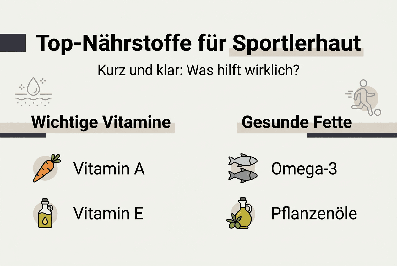 Übersicht: Die wichtigsten Nährstoffe für gesunde Sportlerhaut
