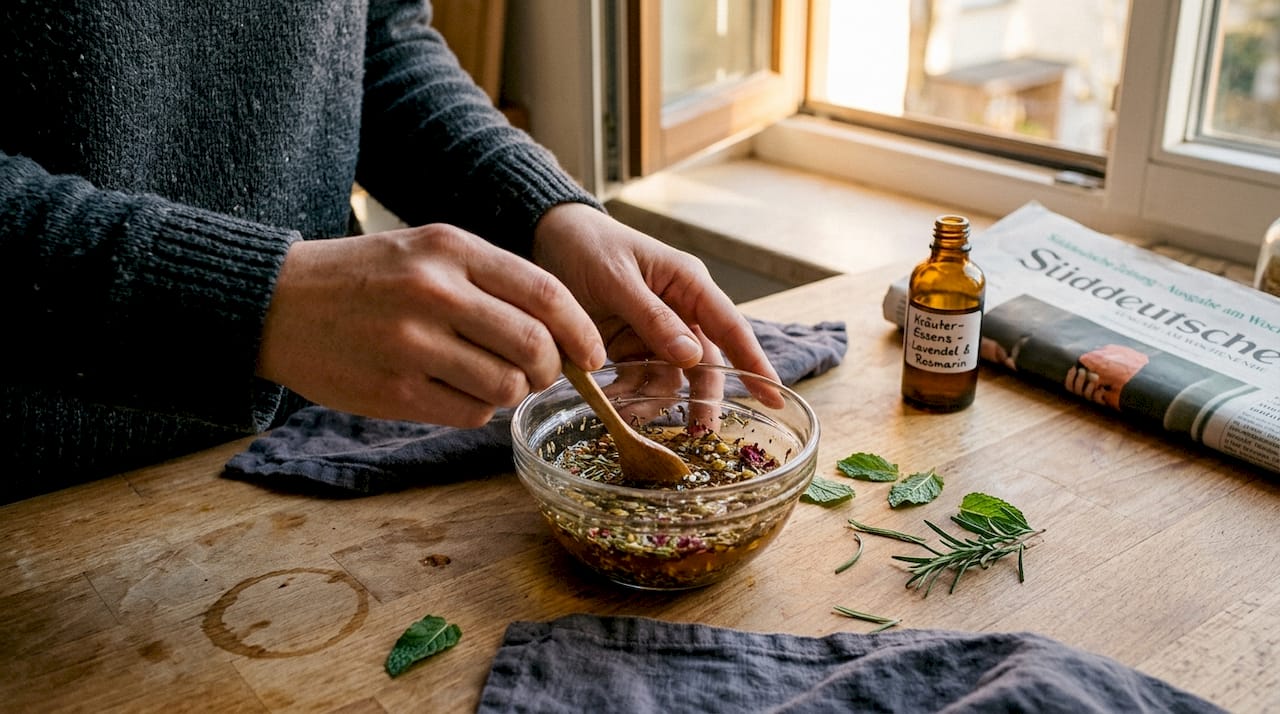 Ein pflanzliches Serum für die Haut selbst anrühren