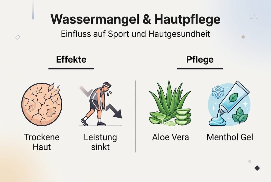 Infografik: Was Wassermangel für die Haut von Sportlern bedeutet – Tipps zur richtigen Pflege