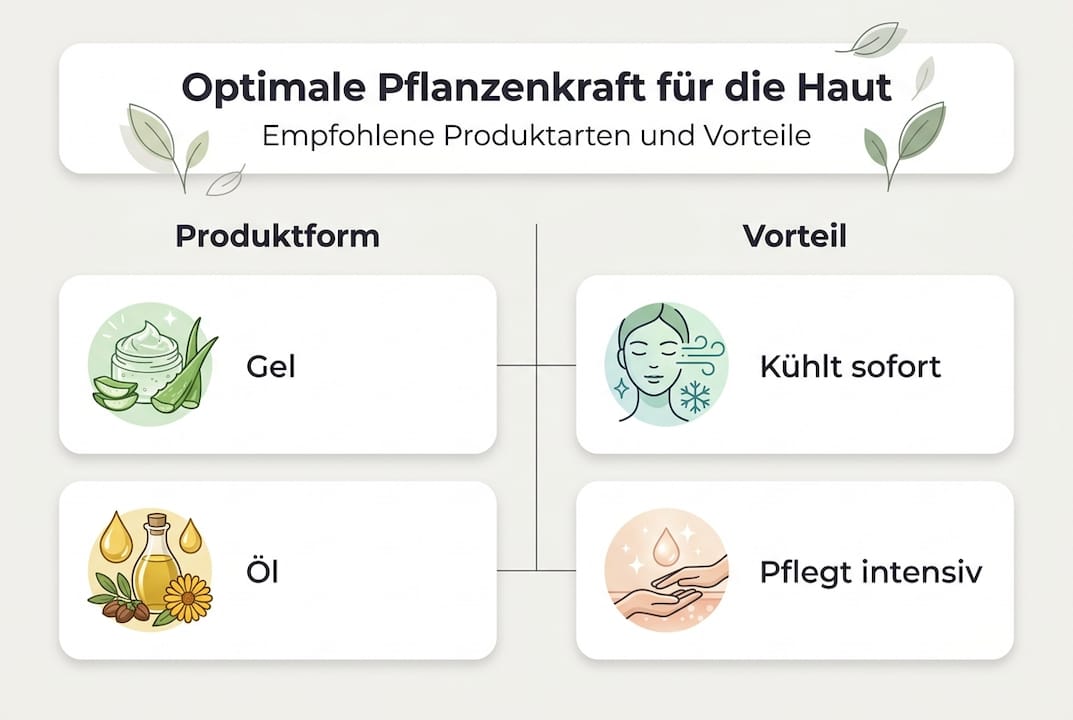 Infografik: Verschiedene Darreichungsformen und Vorteile moderner Hautpflegeprodukte