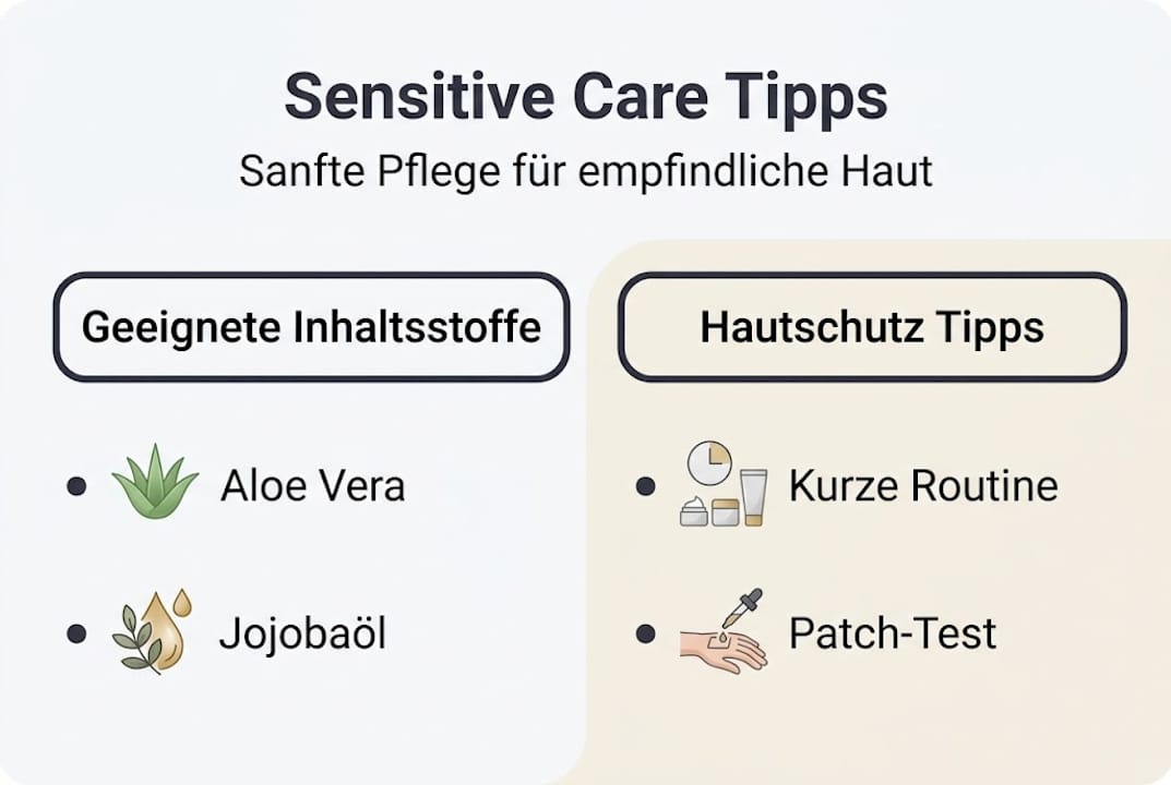 Infografik: Die besten Tipps für eine sanfte Pflege im Überblick