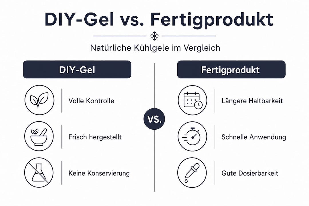 Infografik: DIY-Gel versus Fertigprodukt – ein direkter Vergleich