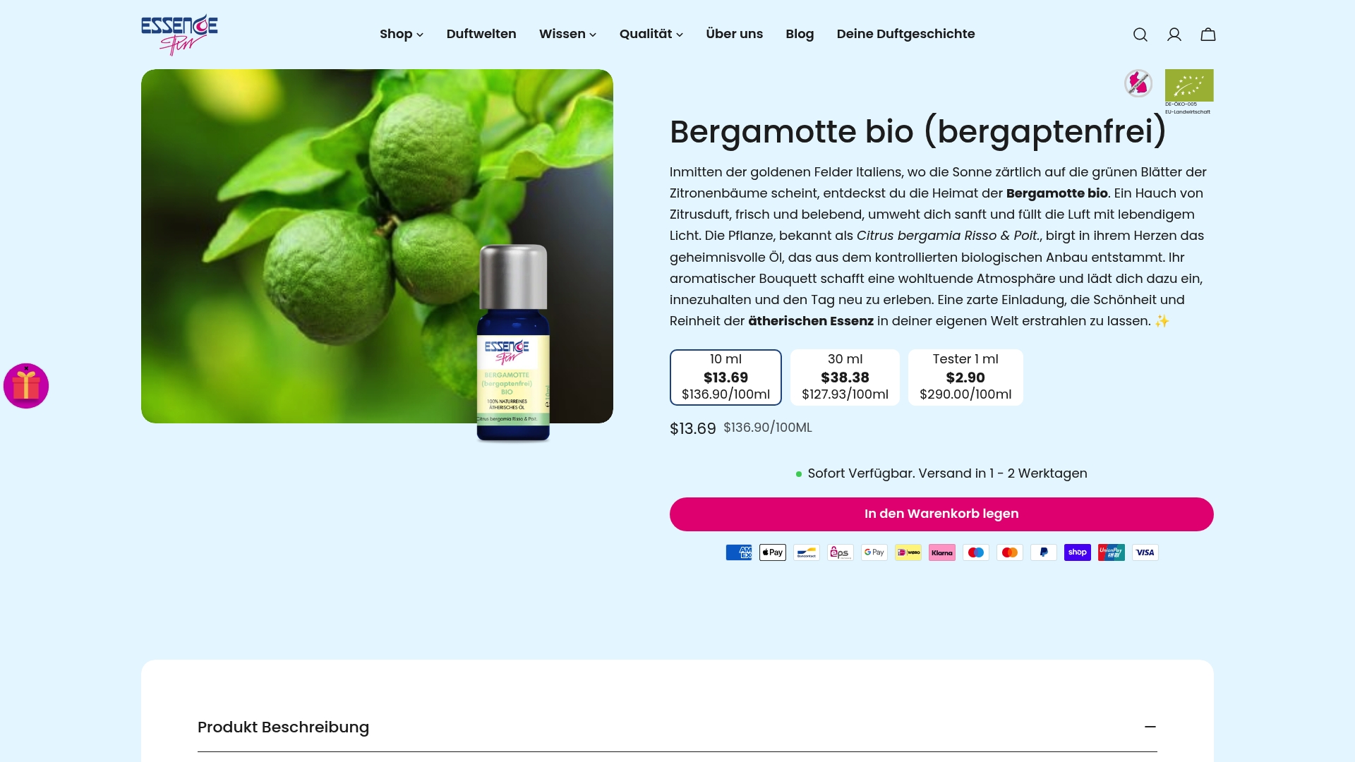 https://essence.de/products/bergamotte-oel-bergaptenfrei-bio-furocoumarin-free