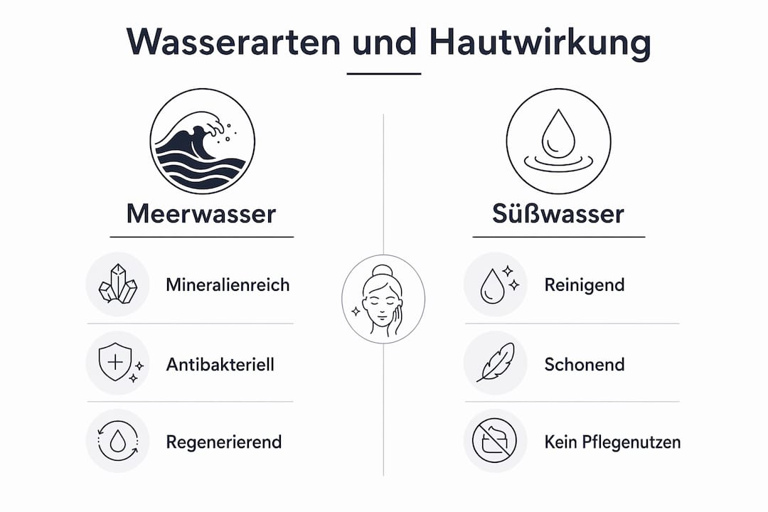 Grafische Gegenüberstellung: Wie unterscheiden sich die Effekte von Meerwasser und Süßwasser?