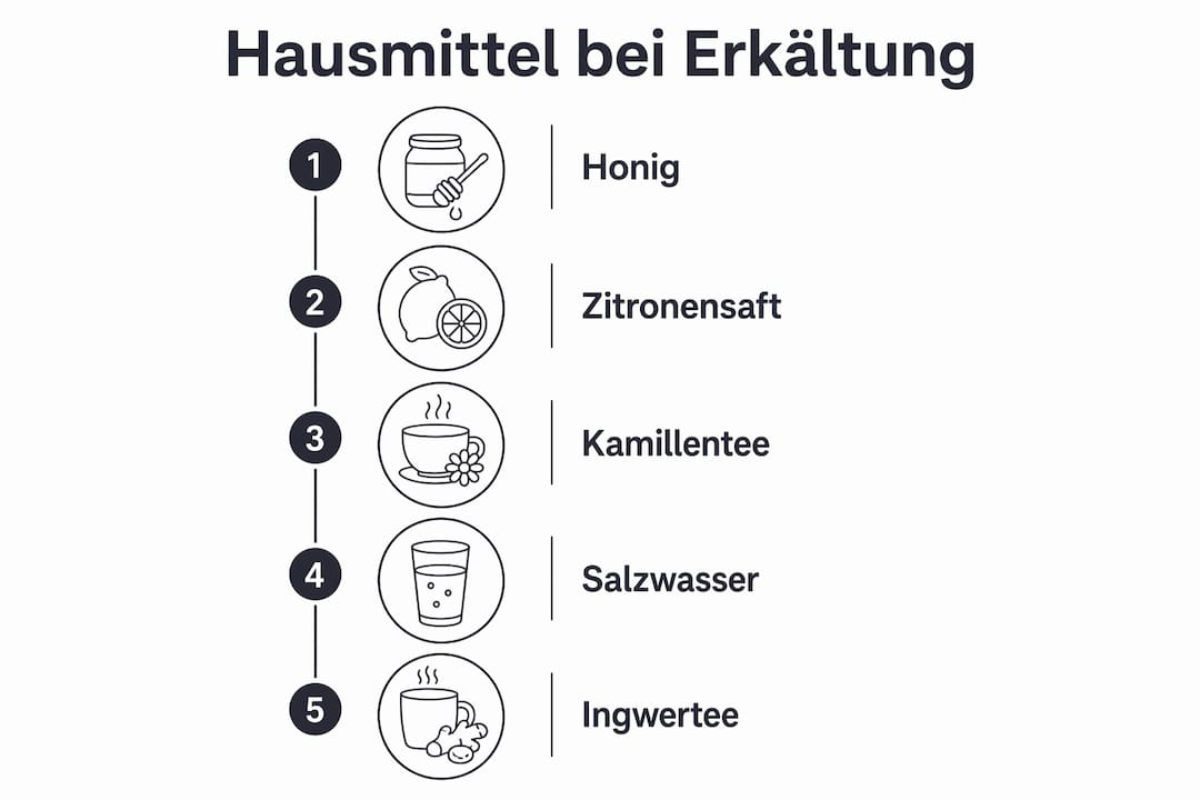 Übersicht: Die besten Hausmittel gegen Erkältung auf einen Blick