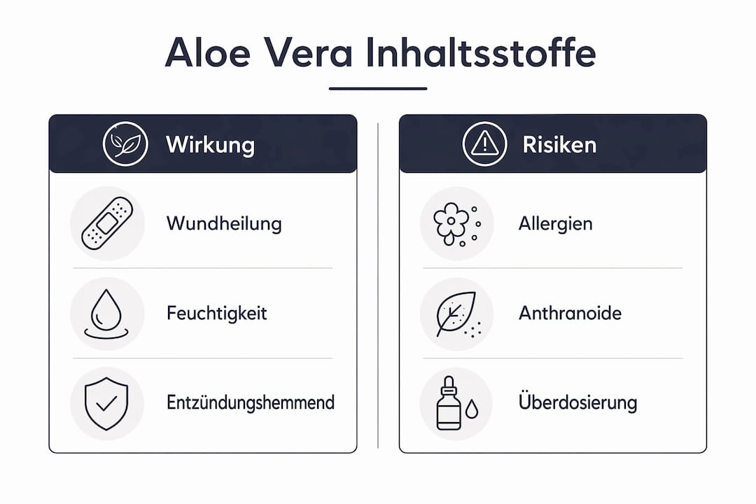 Übersicht: Inhaltsstoffe und mögliche Risiken von Aloe Vera auf einen Blick