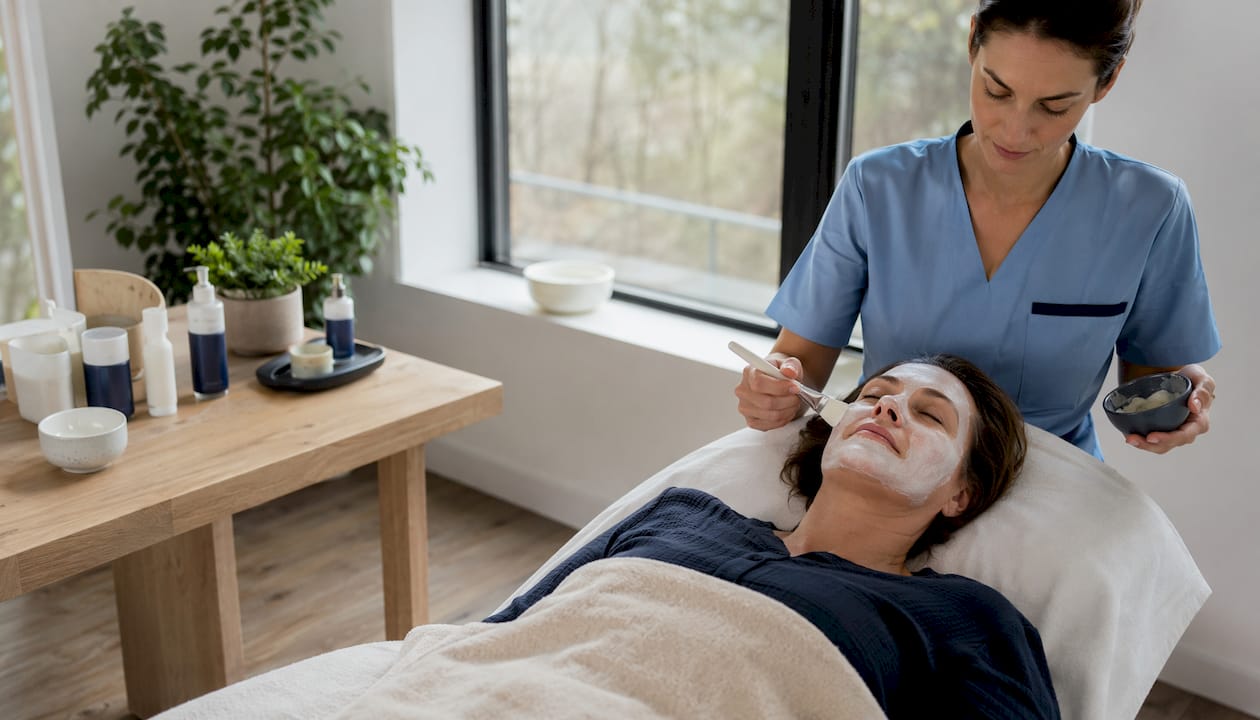 Regenerierende Gesichtsbehandlung im Spa – für eine sichtbar frischere und jugendlichere Haut.