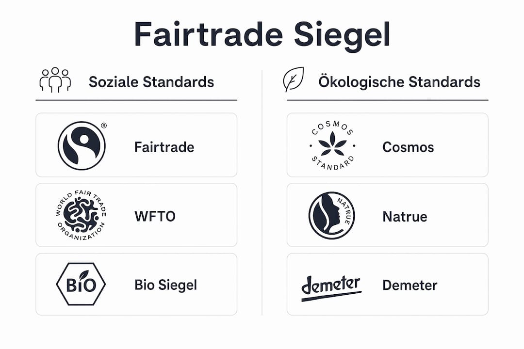 Infografik: Fairtrade- und Bio-Siegel im Vergleich