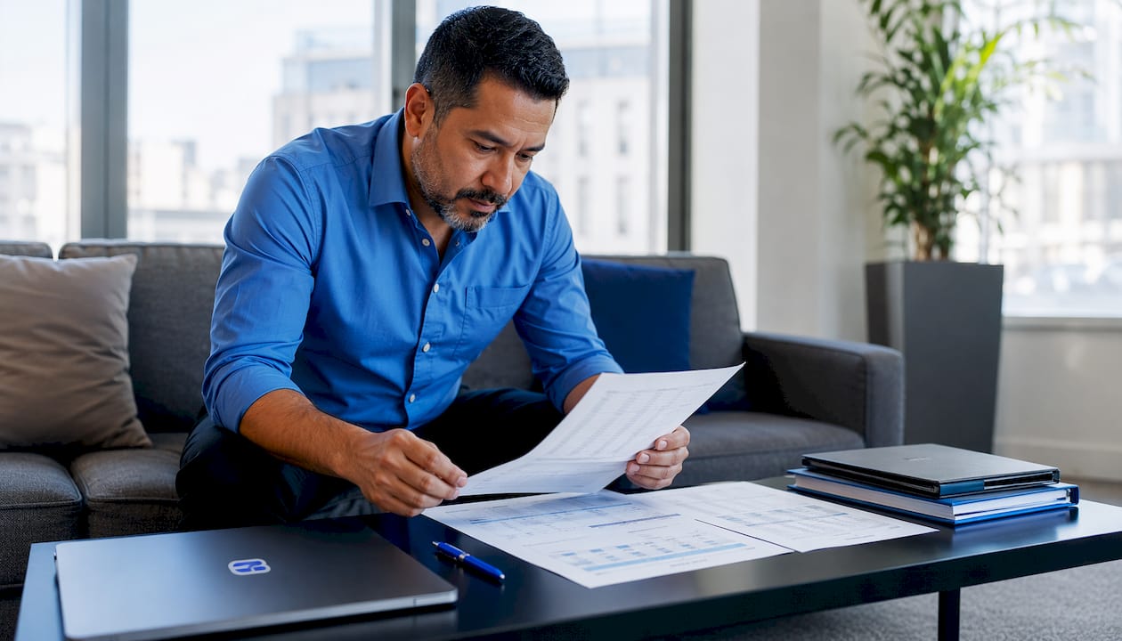 HR manager reviewing schedules and payroll