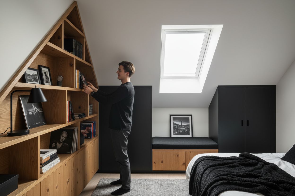 meble na wymiar pod skosami