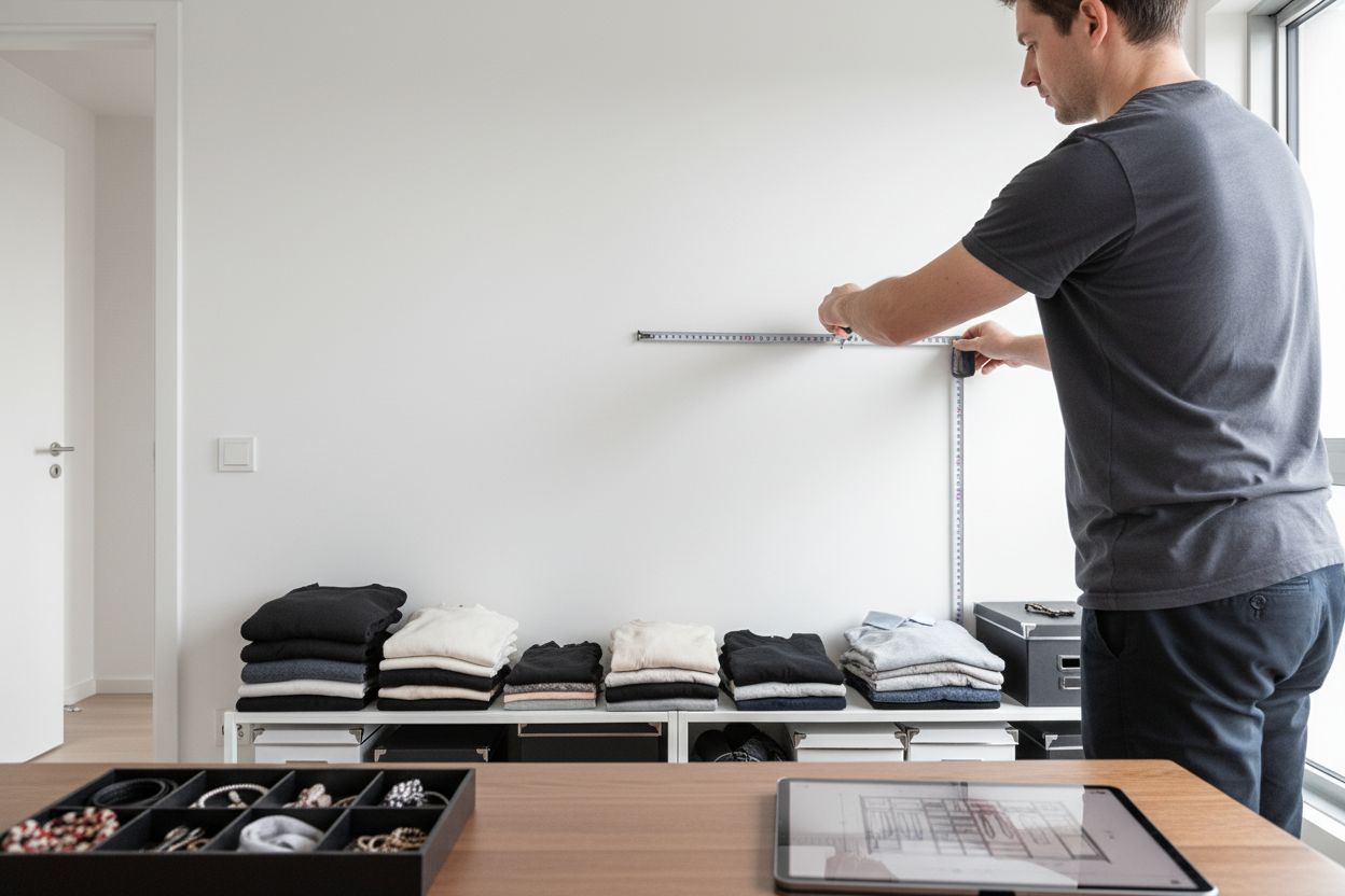 projektowanie garderoby pomiary