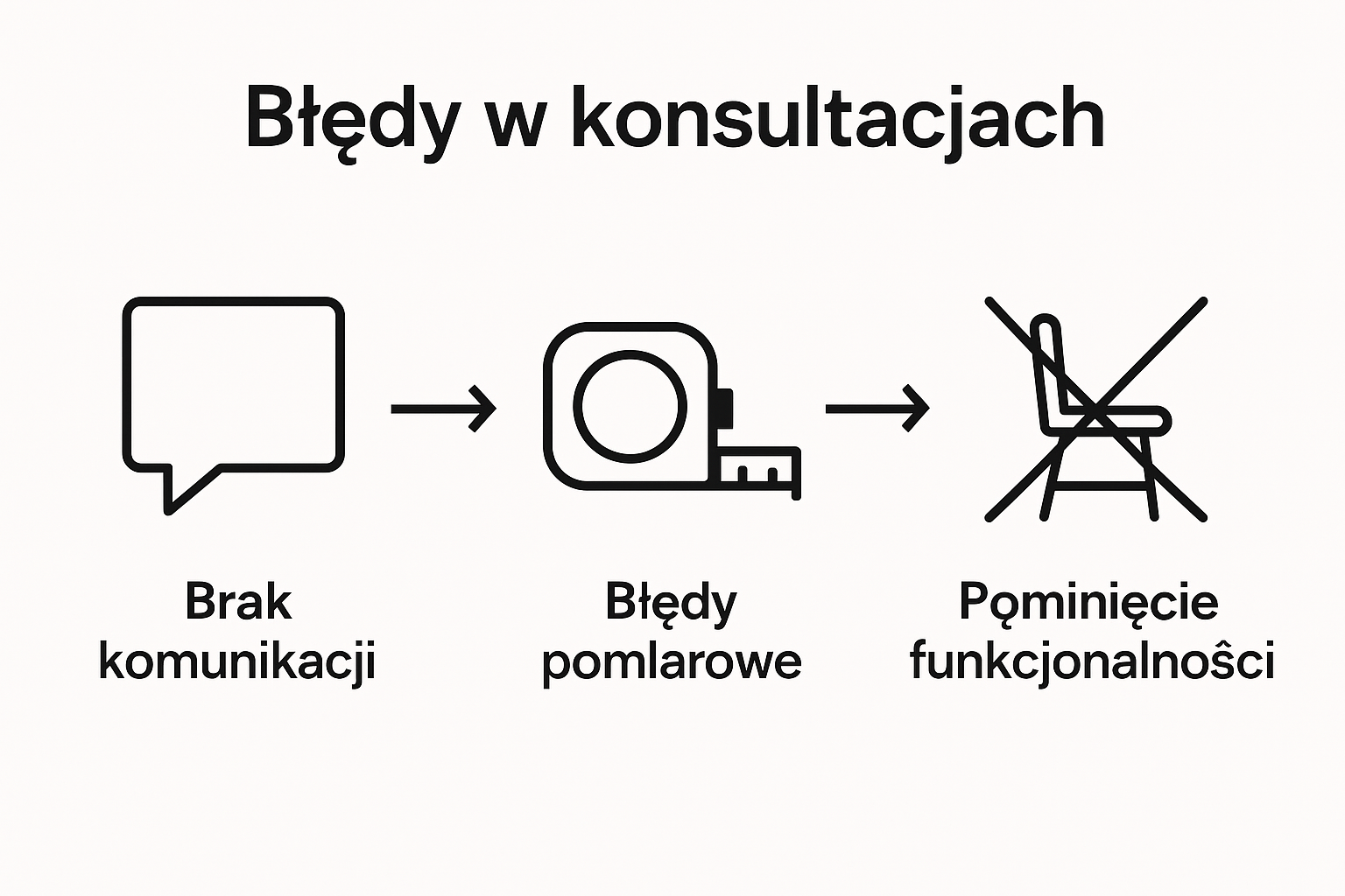 Infografika: typowe pułapki podczas doradztwa meblowego