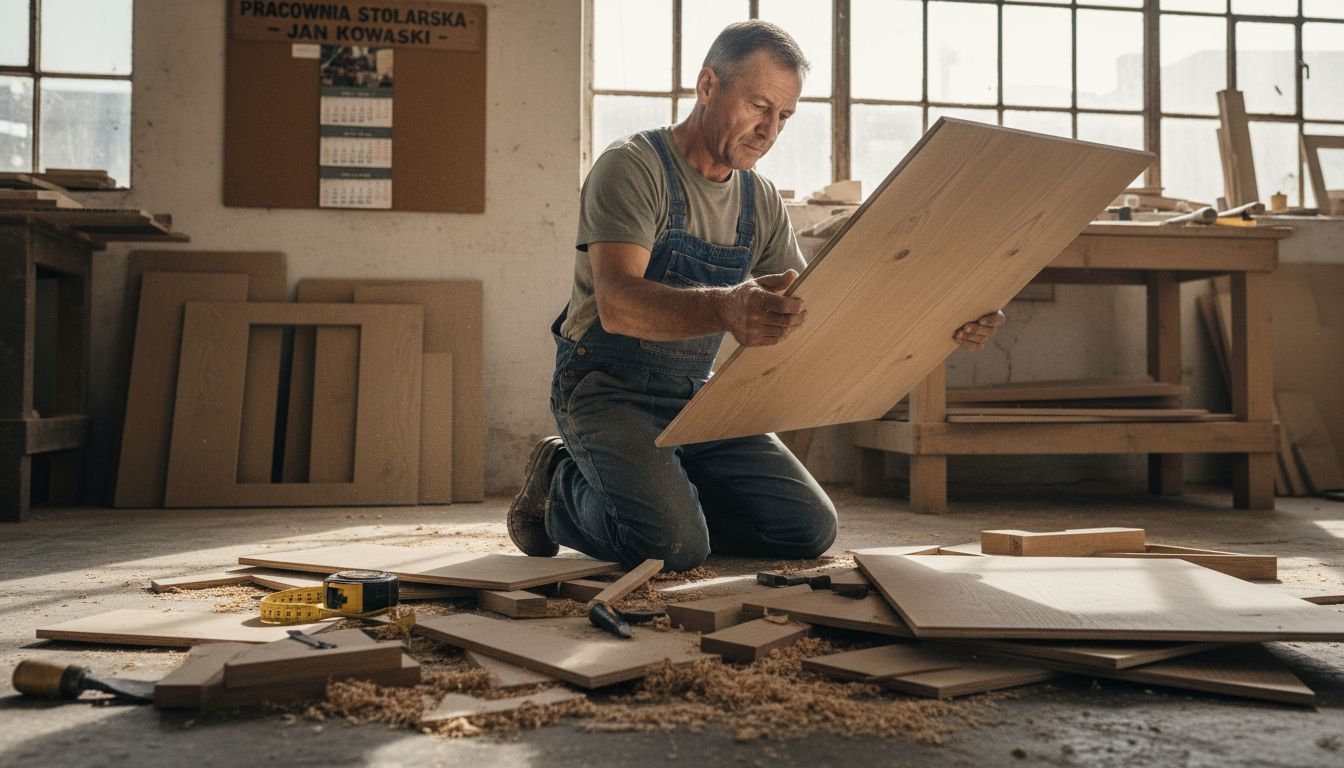 Stolarz porównuje drewno lite, sklejkę i płytę MDF – co wybrać do swojego projektu?