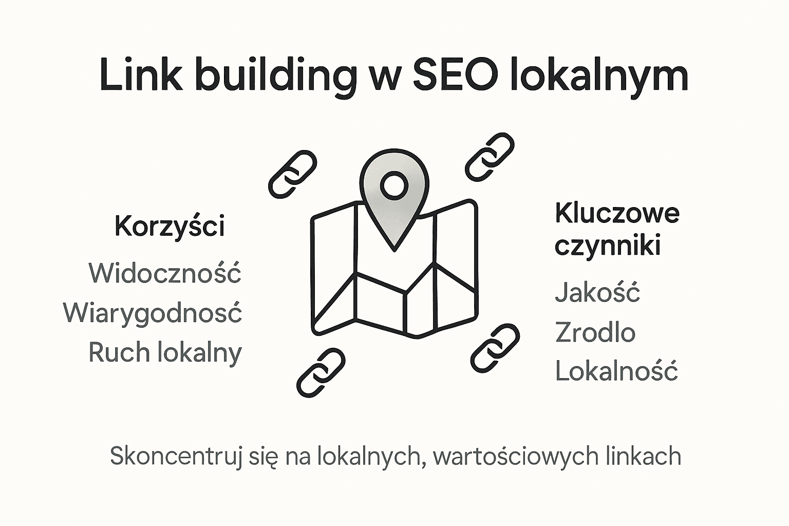 Infografika przedstawiająca skuteczne sposoby pozyskiwania linków w lokalnym SEO