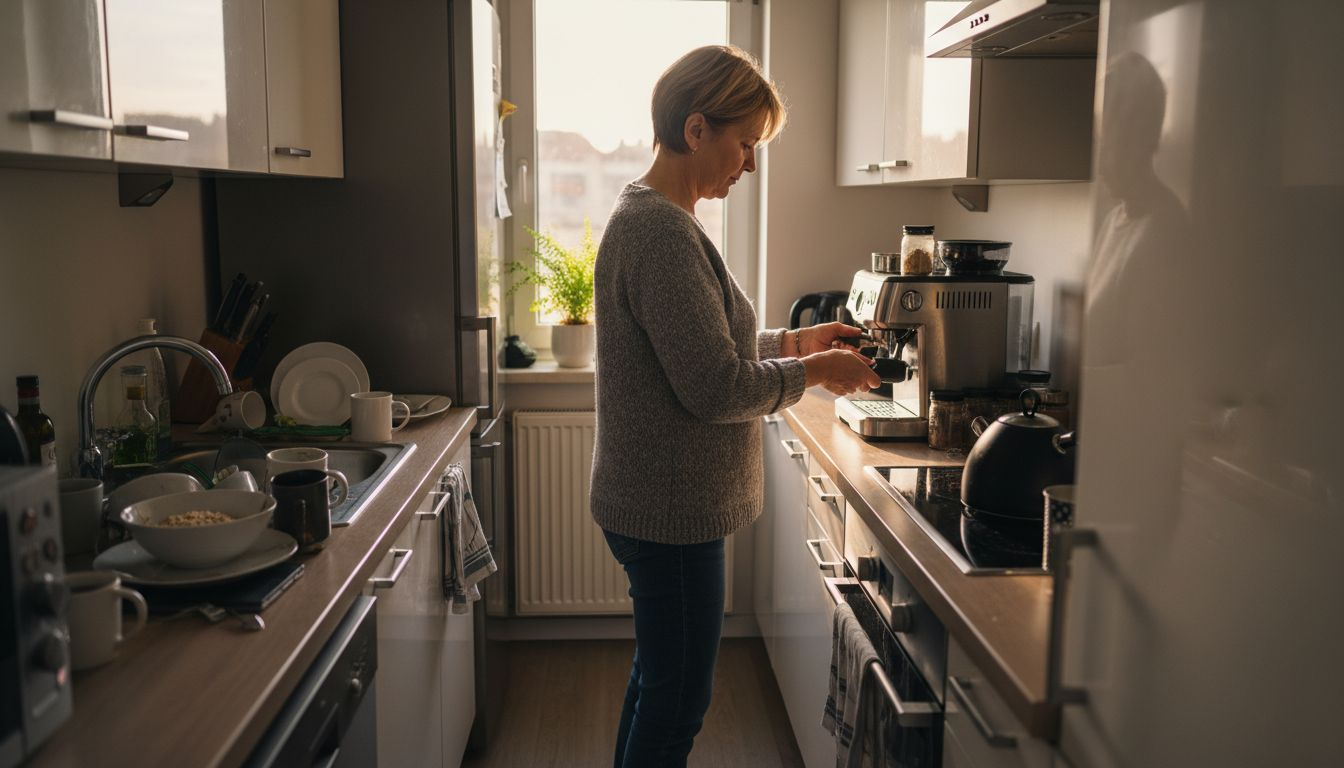 Kuchnia dwurzędowa z przytulnym, domowym klimatem