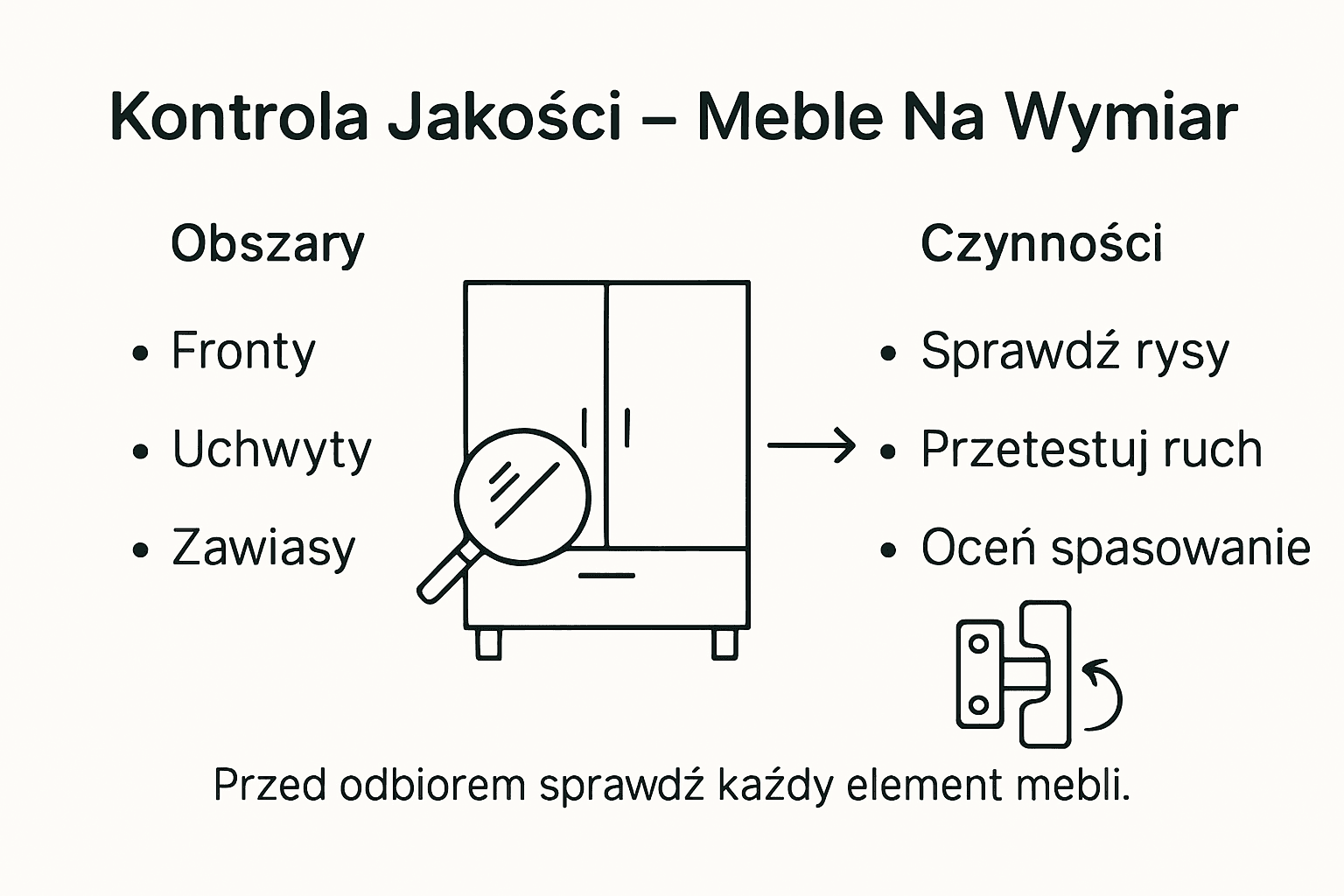 Infografika: jak sprawdzamy jakość mebli na zamówienie