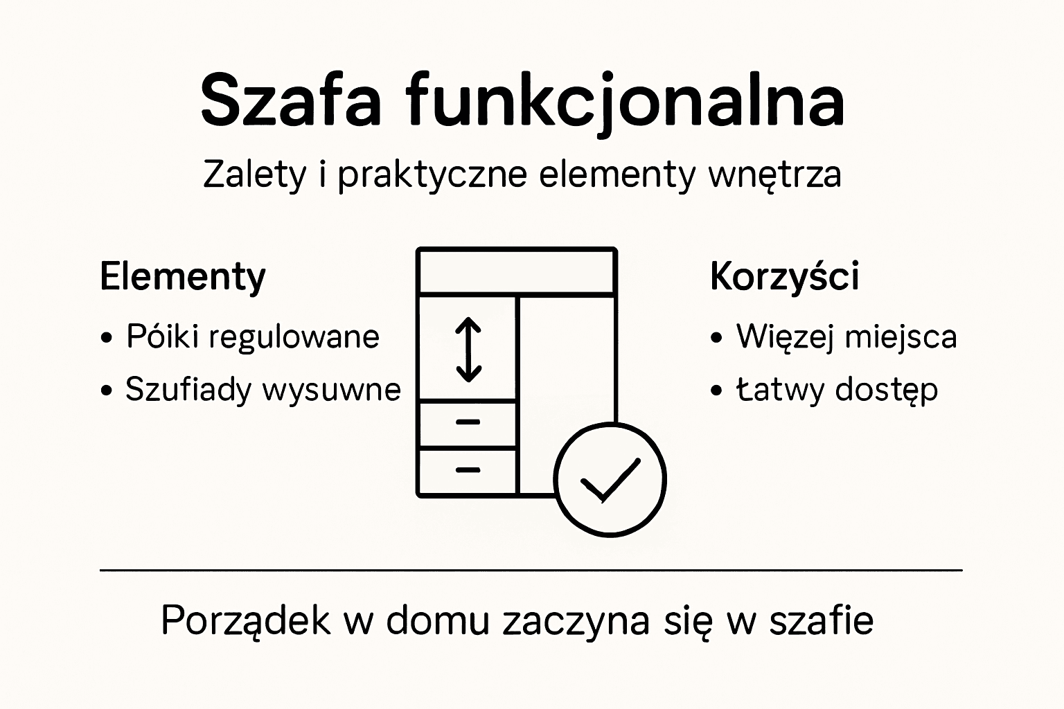Infografika: co sprawia, że szafa jest naprawdę praktyczna – najważniejsze zalety i elementy wyposażenia