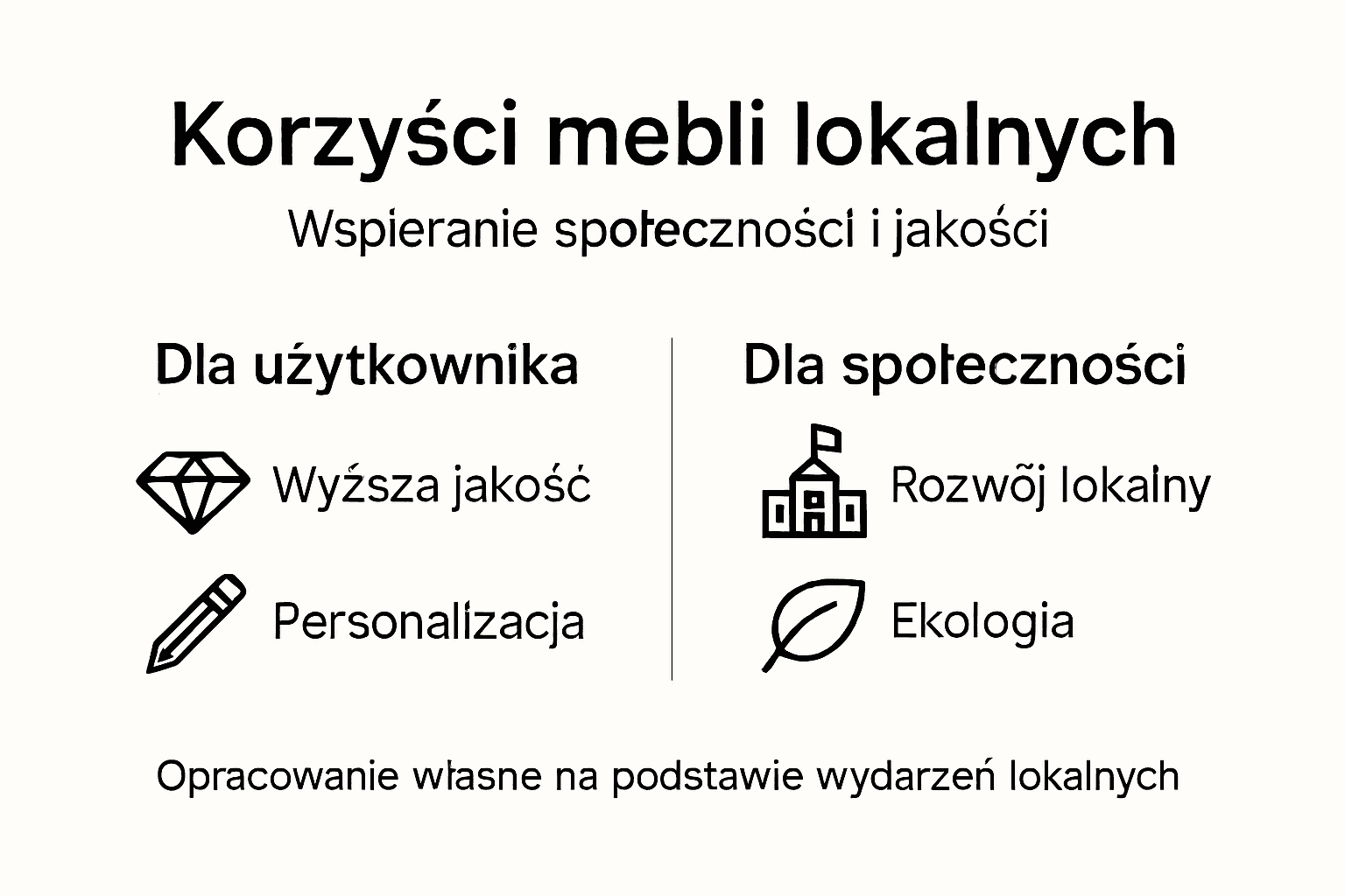 Infografika: Zalety wyboru mebli od lokalnych producentów
