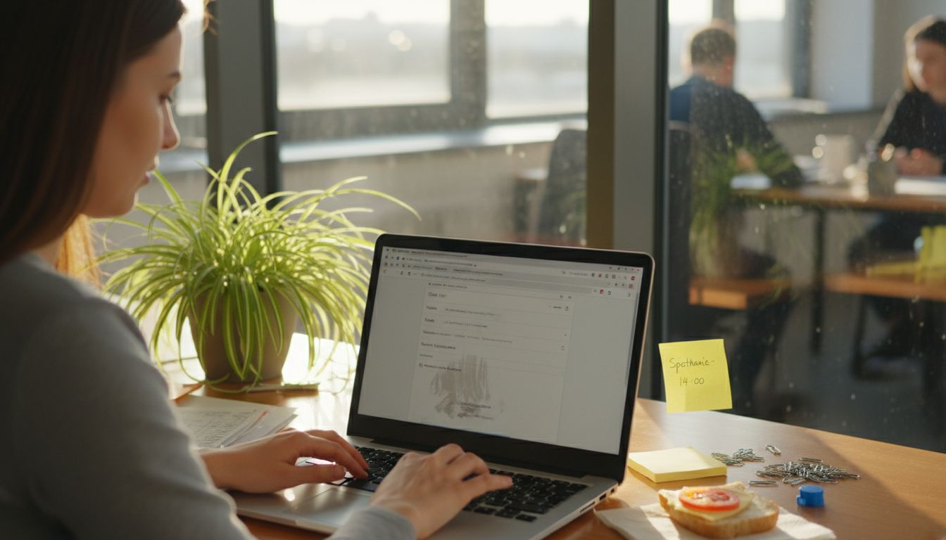 Bizneswoman zakłada profil swojej firmy w Google