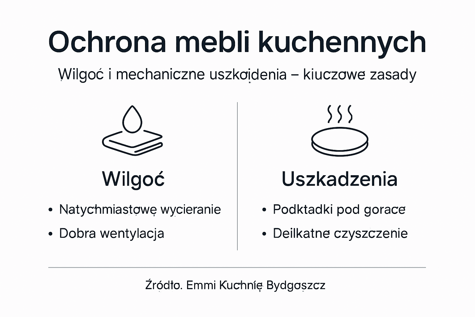 Infografika: Jak skutecznie dbać o meble kuchenne