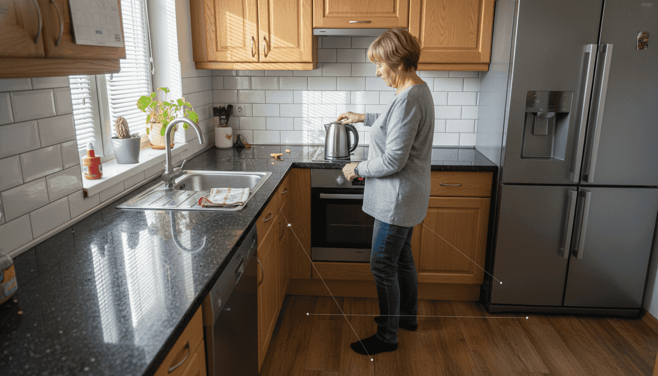 Kobieta korzystająca z funkcjonalnie zaprojektowanej kuchni