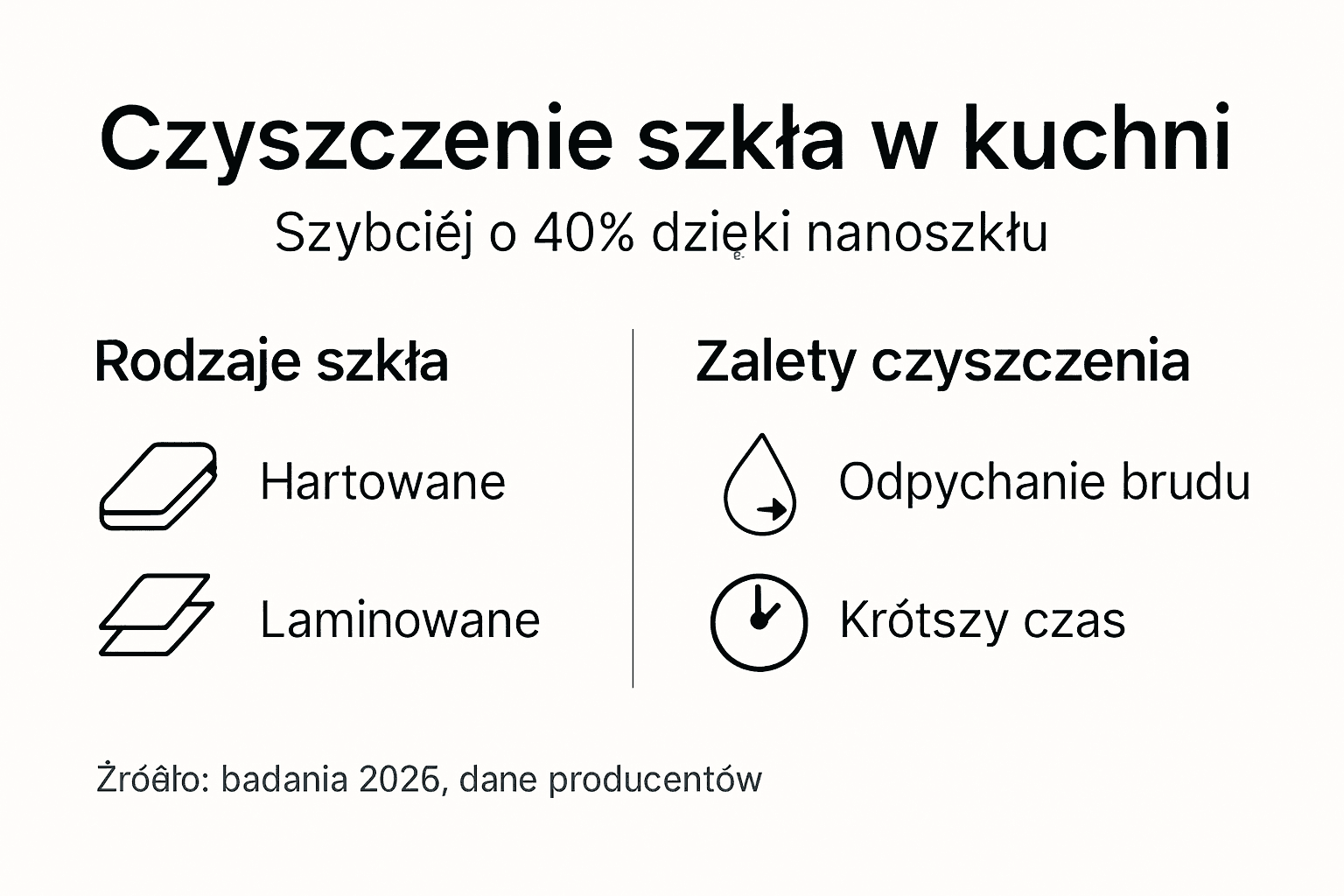 Infografika: szkło w kuchni – proste i szybkie sprzątanie
