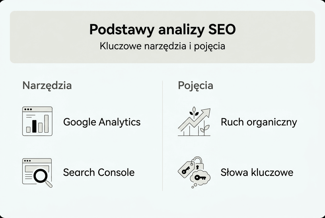 Infografika: Kluczowe zagadnienia i narzędzia w analizie SEO