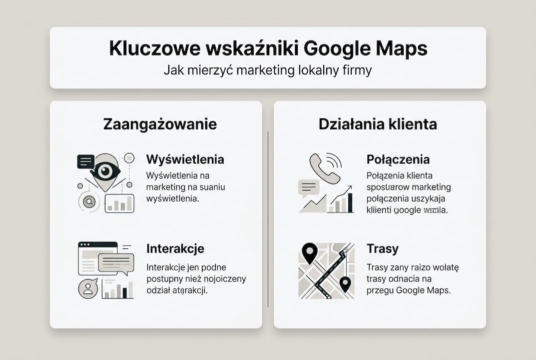 Kluczowe wskaźniki efektywności marketingu lokalnego w Google Maps – infografika