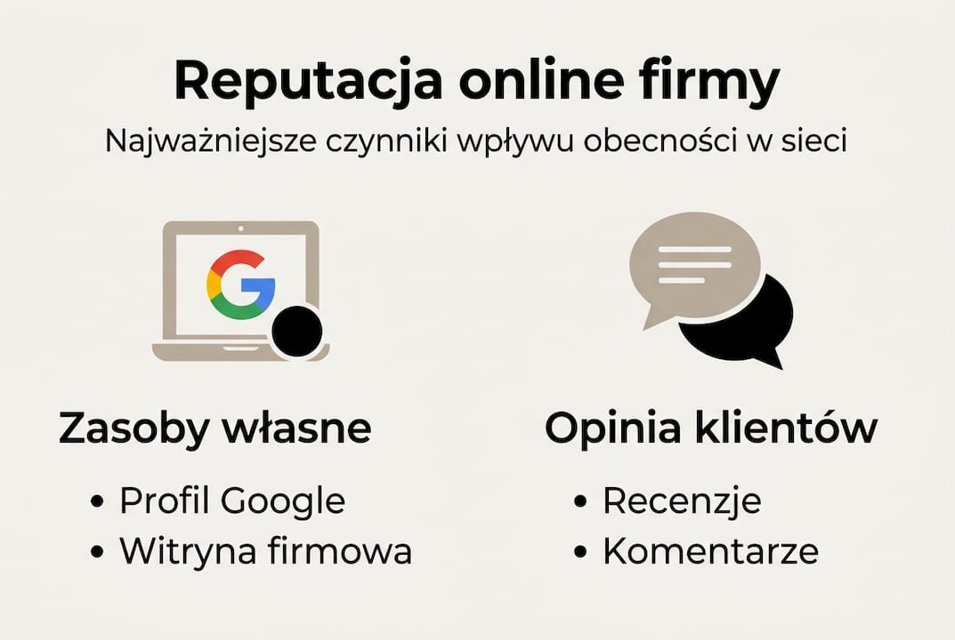 Na infografice zobaczysz, skąd bierze się reputacja w internecie.