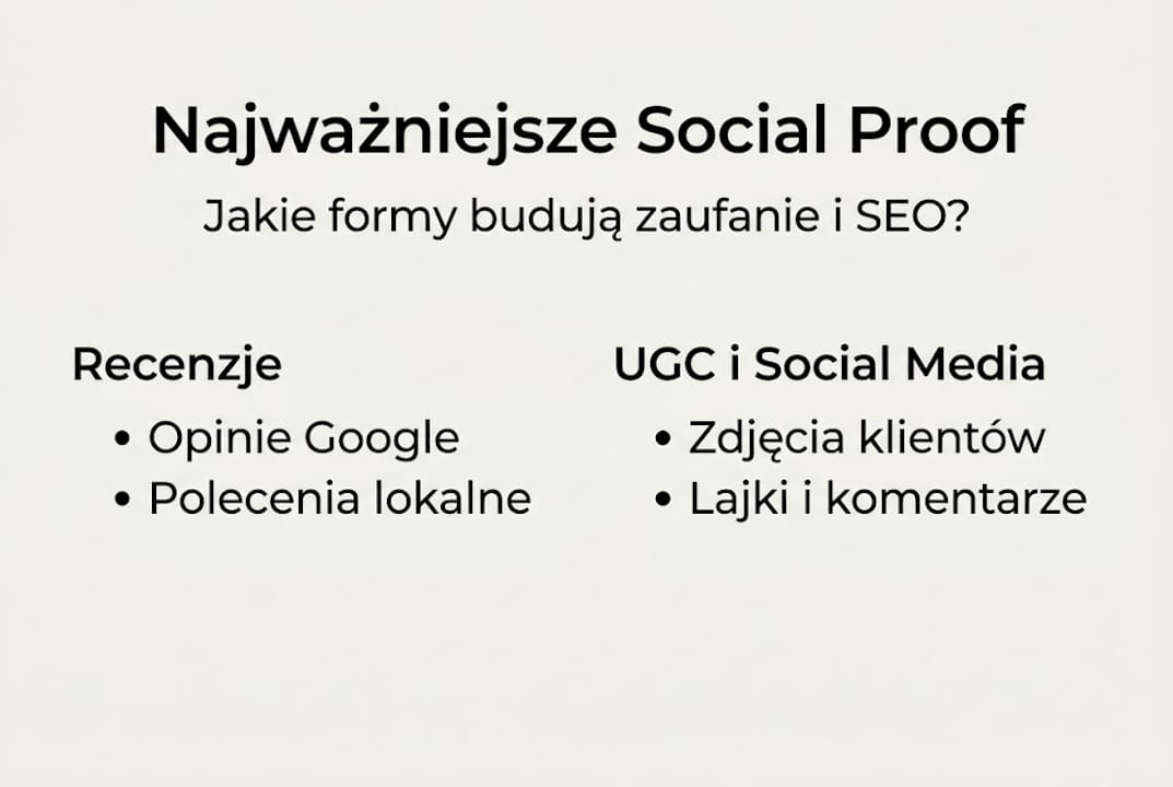 Infografika: sposoby wykorzystania społecznego dowodu słuszności w lokalnym marketingu