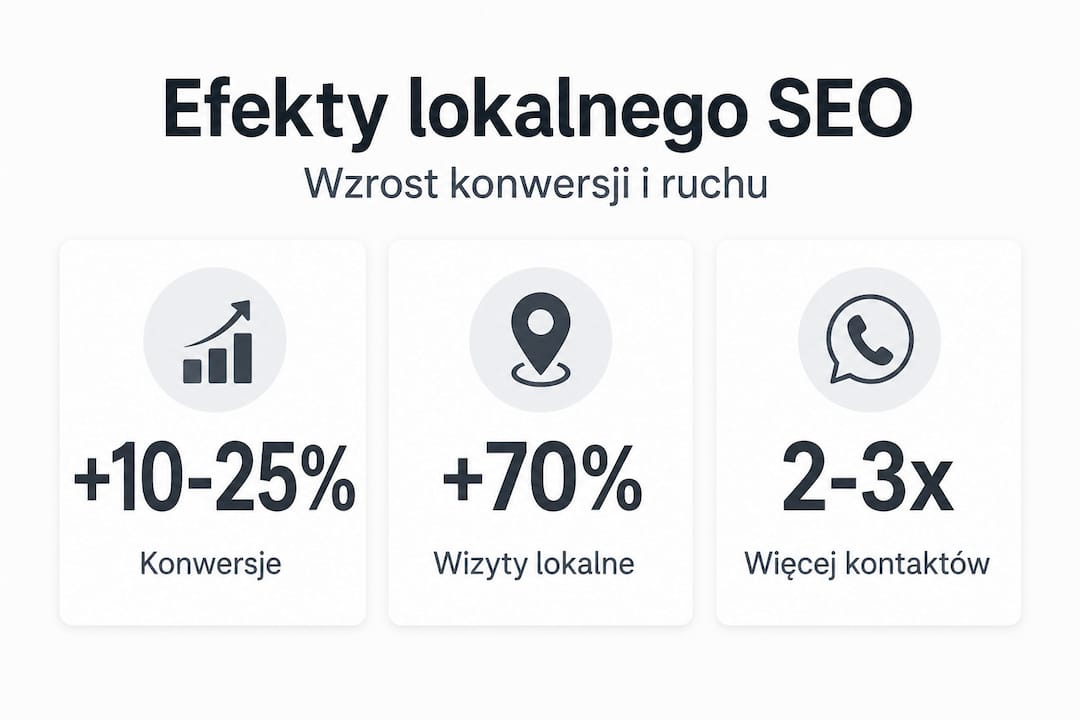 Infografika: Jak lokalne SEO przekłada się na wyniki – konkretne liczby