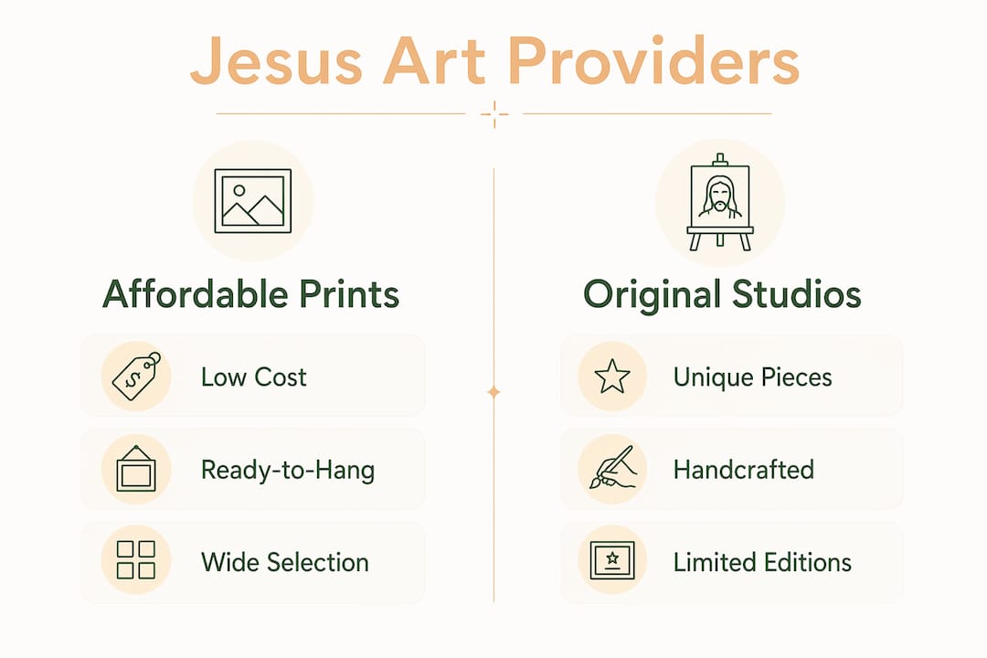 Infographic comparing affordable prints and original studios