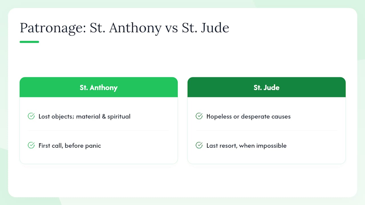 What does St. Anthony's patronage actually mean theologically? — overview diagram