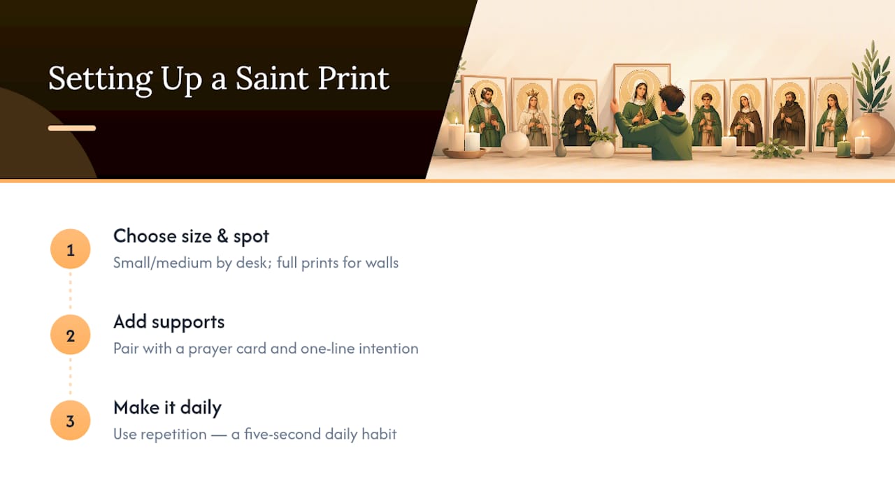 Bringing a Patron Saint Into Your Study Space — overview diagram