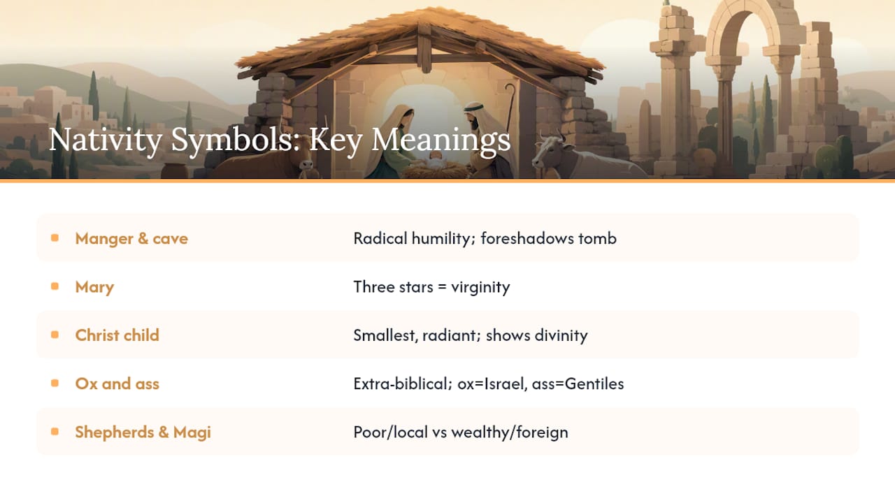 What Do the Symbols in a Nativity Scene Mean? — overview diagram