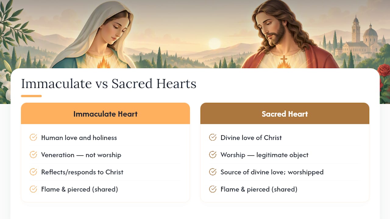 Comparison of Immaculate and Sacred Hearts