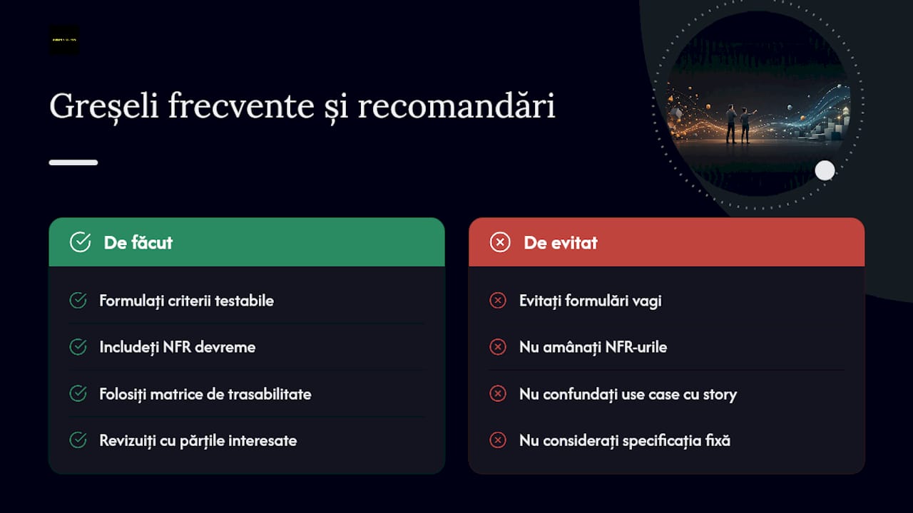 Perspectiva Axiobyte: greșeli frecvente și recomandări finale — overview diagram