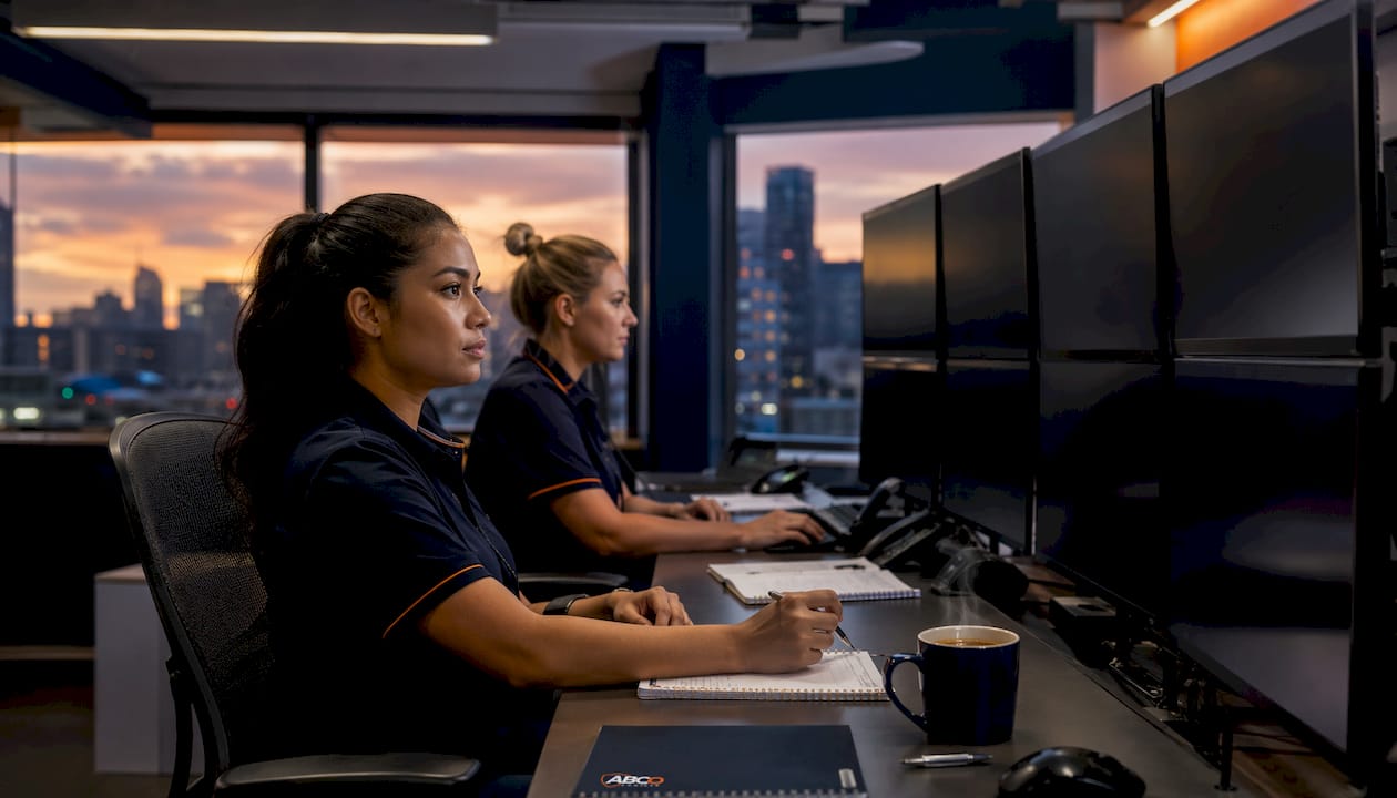 Security system companies for Australian homes and businesses 9 Operators in security monitoring control room