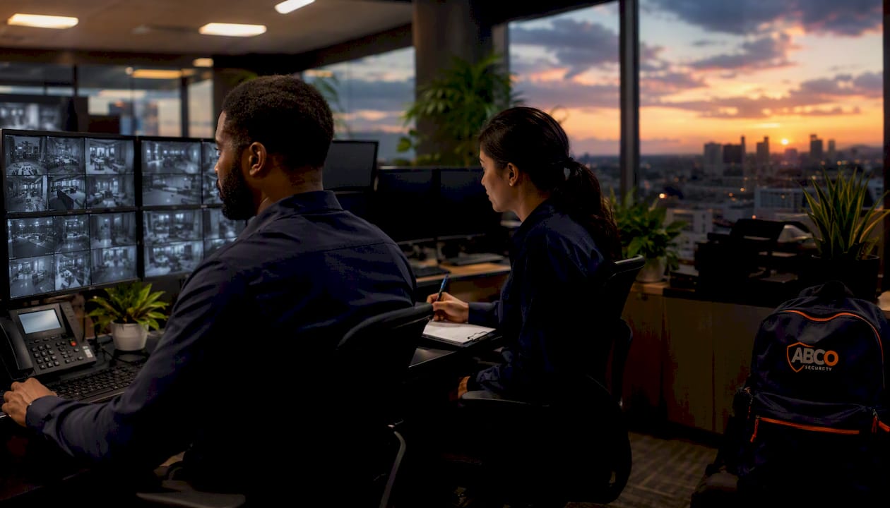 Video analytics security: what security leaders need to know 10 Close-up of hands typing in security monitoring center