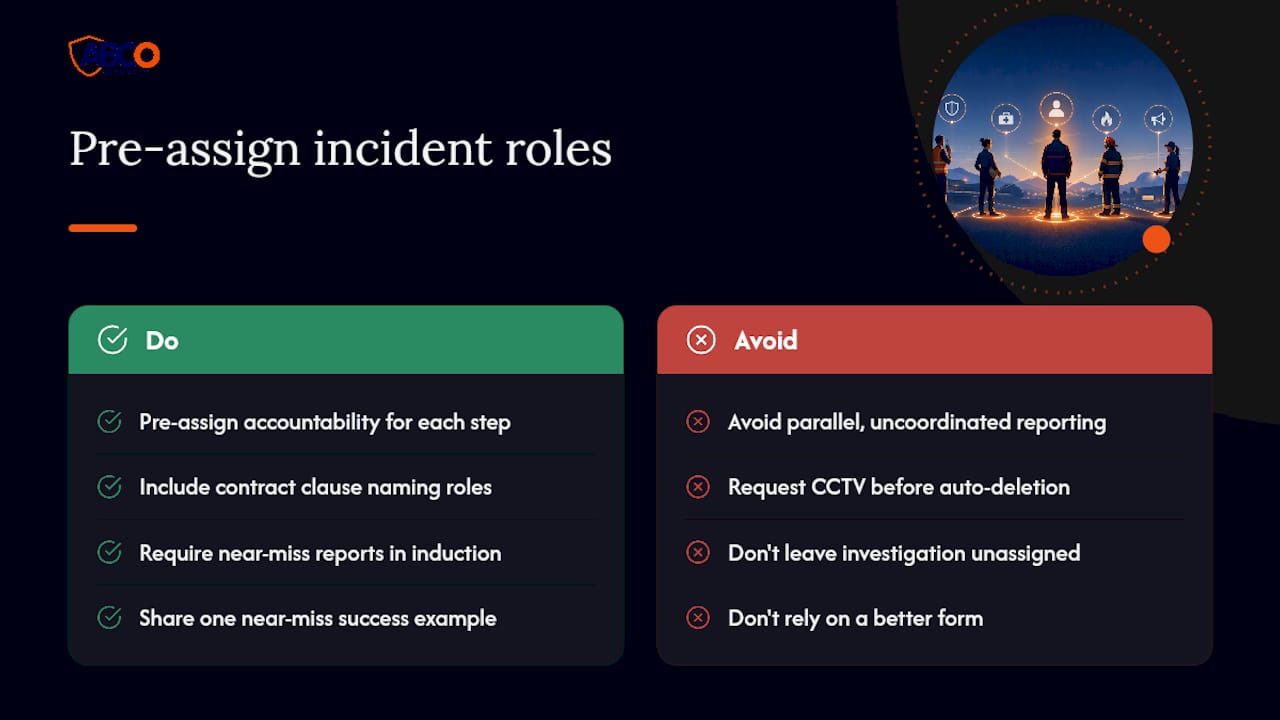 Security incident reporting for facility and site managers 9 What most sites get wrong about incident reporting — overview diagram