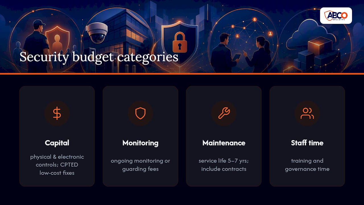 A corporate office security plan needs these four moves first 9 Diagram of office security budget categories and priorities