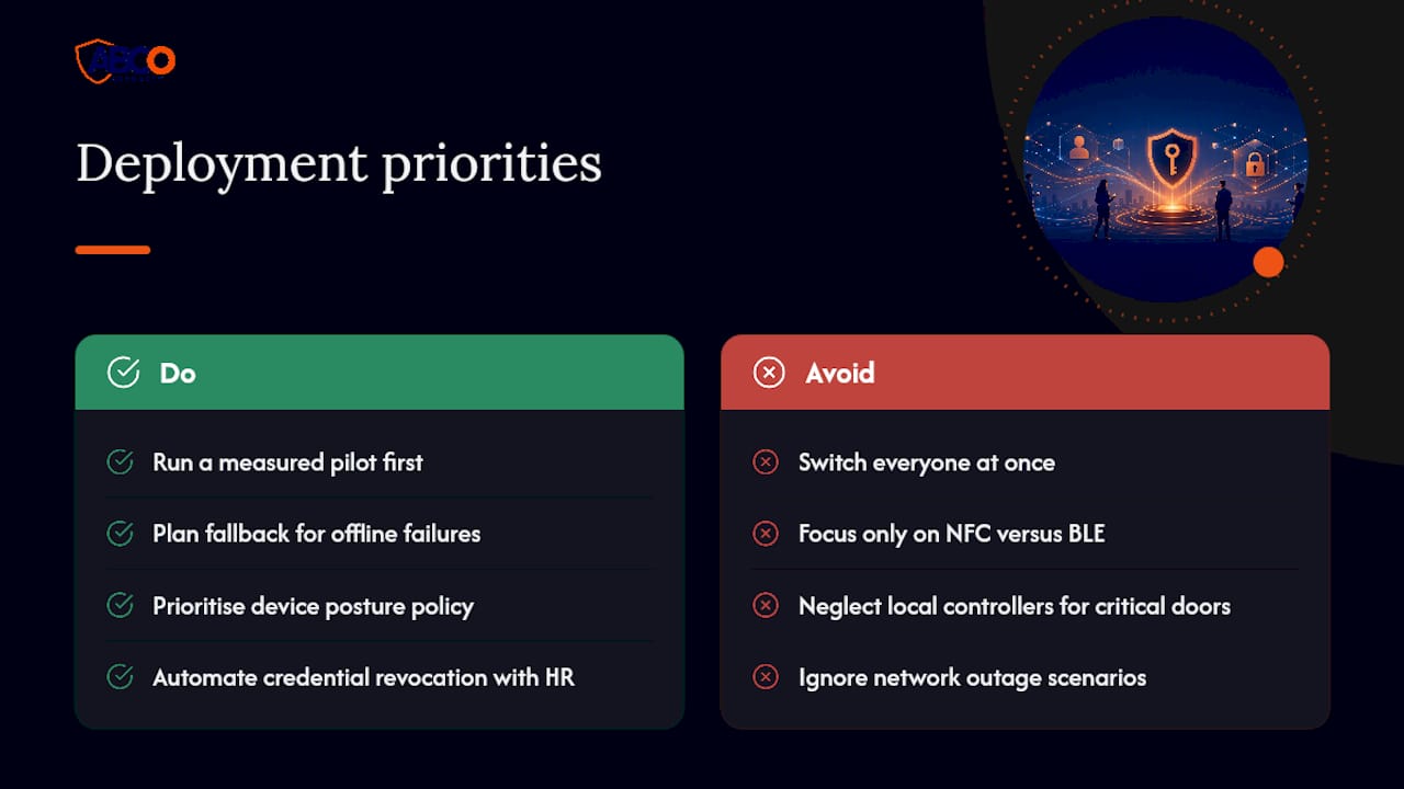Mobile access credentials: what security managers need to know 9 Why the "just switch everyone at once" advice is wrong — overview diagram