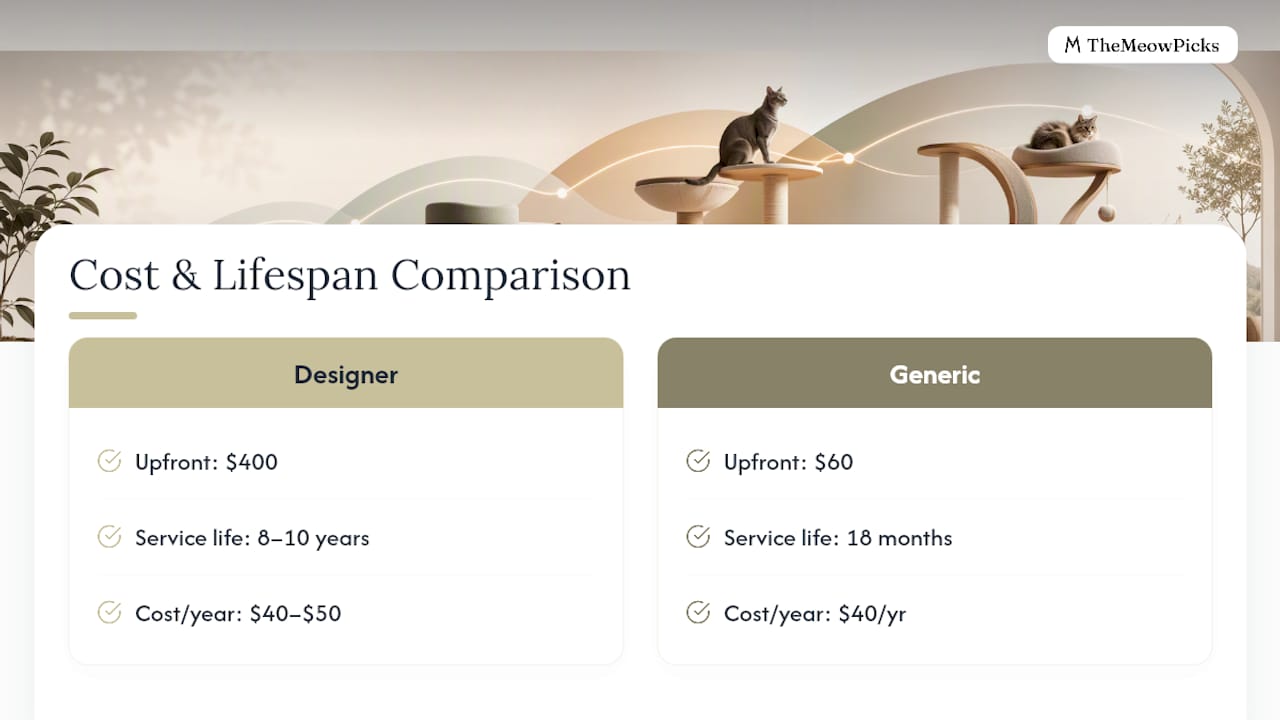 Designer and generic furniture cost comparison