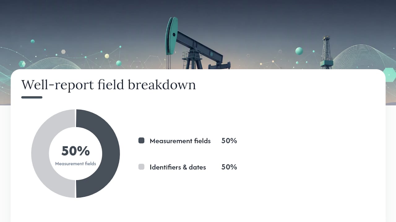 Diagram of well production report core data fields